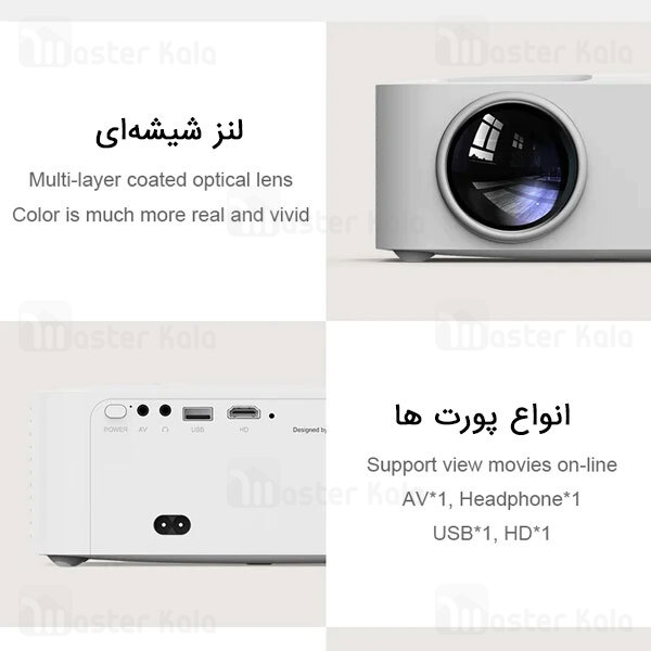 ویدیو پروژکتور هوشمند شیائومی Xiaomi Wanbo X1 Pro LED Projector 1080p Android 9.0 دارای اسپیکر